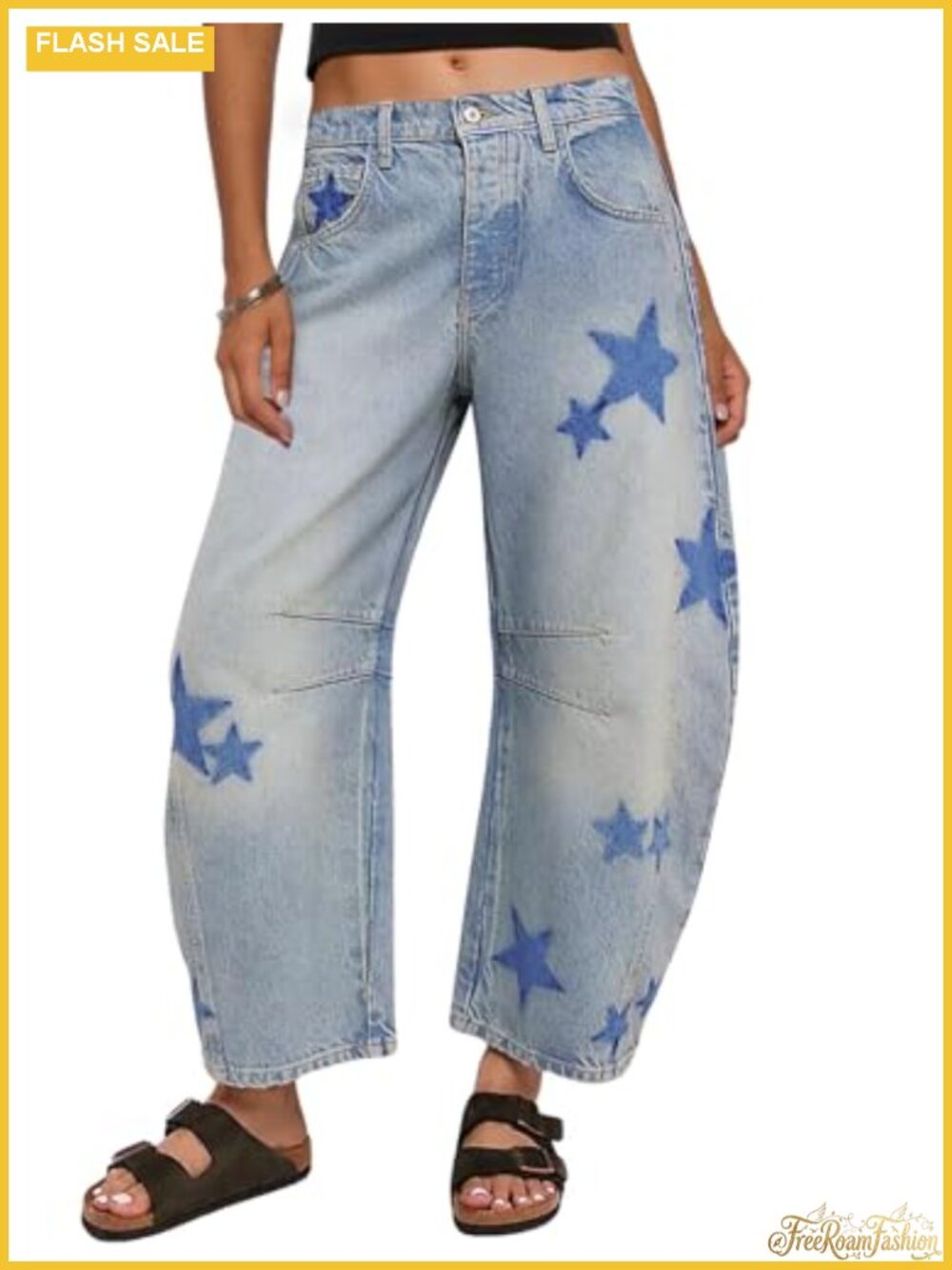 Y2K Wide Leg Barrel Jeans Women Mid Rise Distressed Denim Pants